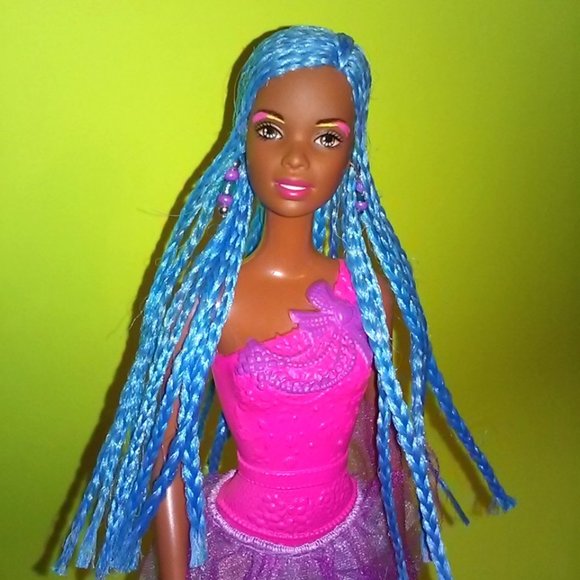 Barbie Doll Christie Ballet Dancer with Blue Braids Hairstyle - Picture 12 of 12